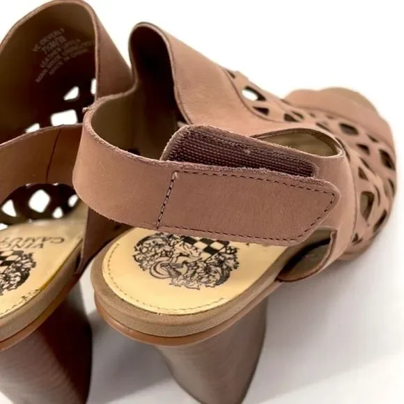 Vince Camuto Cutout Nubuck Sandals- Deverly - Picture 4 of 9